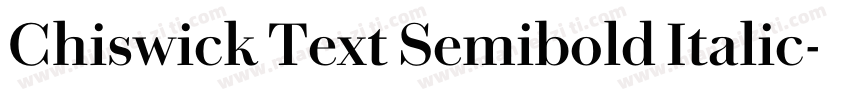 Chiswick Text Semibold Italic字体转换
